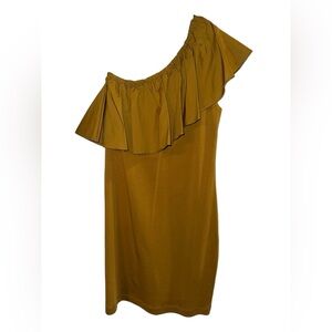 A New Day One Shoulder Ruffle Mini Dress, Size XS, NWT